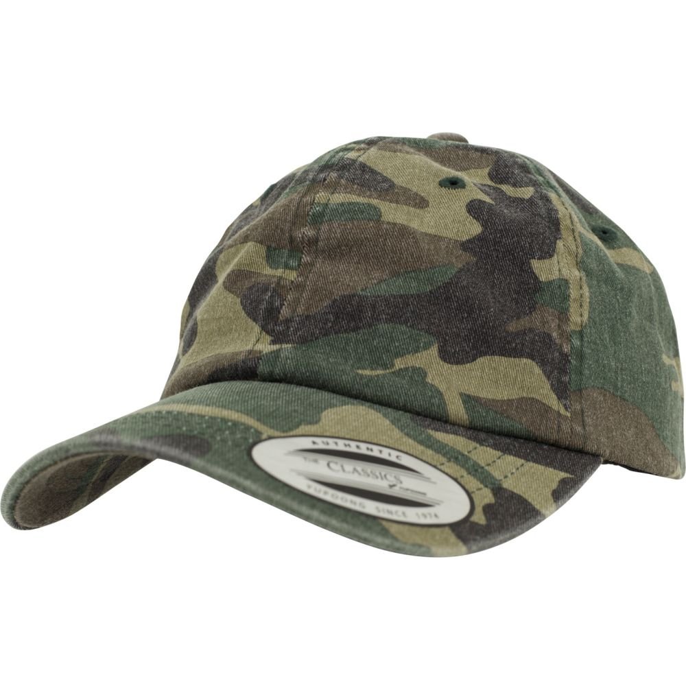 Brandit Woodland Low Profile Camo Washed Cap