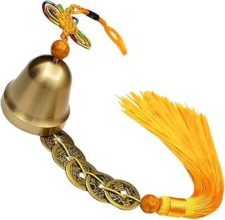 Yardenfun 1Pc Decoração Chinesa Decoração Do Carro Decorações Do Carro Feng Shui Sino Retrô Feng Shui Sino De Vento Feng Shui Sino Dourado Feng Shui Carrilhão De Vento