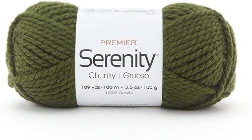 Vista 20 de Premier Yarns Serenity - Sólidos gruesos, acrílico, peso voluminoso, humo, 3.5 onzas, 109 yardas 700-41 Humo