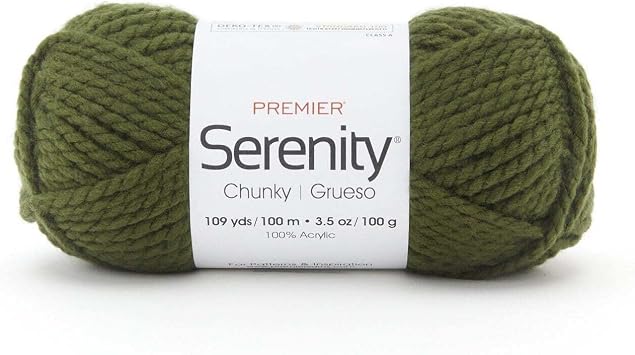 Premier Yarns Serenity Chunky, Acrylic Yarn for Crocheting and Knitting, Ideal for Beginners and Experienced Crafters, After Dark, 3.5 oz, 109 Yards