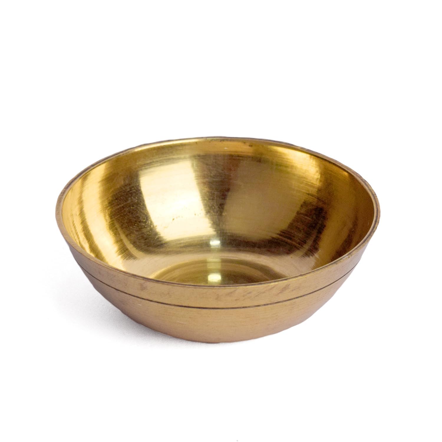 Pure Brass Bowl for Pooja Small Katori | Handcrafted Dessert Bowl/Prasadam Katori | Traditional Brass Bati for Temple Rituals, Home Décor & Festive Gifts (1, 2.5 Inch)-image-30