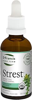 St. Francis Herb Farm Strest® | Herbal Tincture with Ashwagandha | Helps with Stress Relief | Anxiety Relief Remedy Drops | Certified Organic, Non GMO, Gluten Free, Vegan, Dairy Free - 50 mL