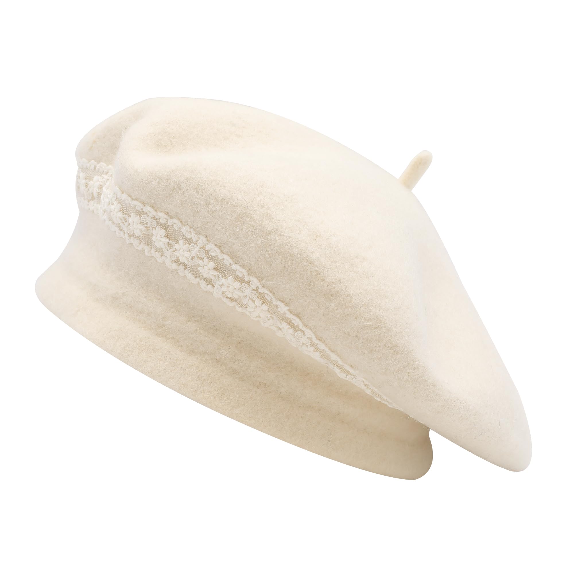 ZLYC Baskenmütze für Damen, französische Wolle, Wintermütze