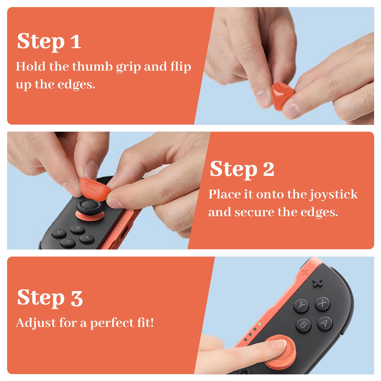 Set De 6 Fundas Ergonómicas De Silicona Para Joysticks De Switch – Antideslizantes, Texturizadas Y Fáciles De Limpiar