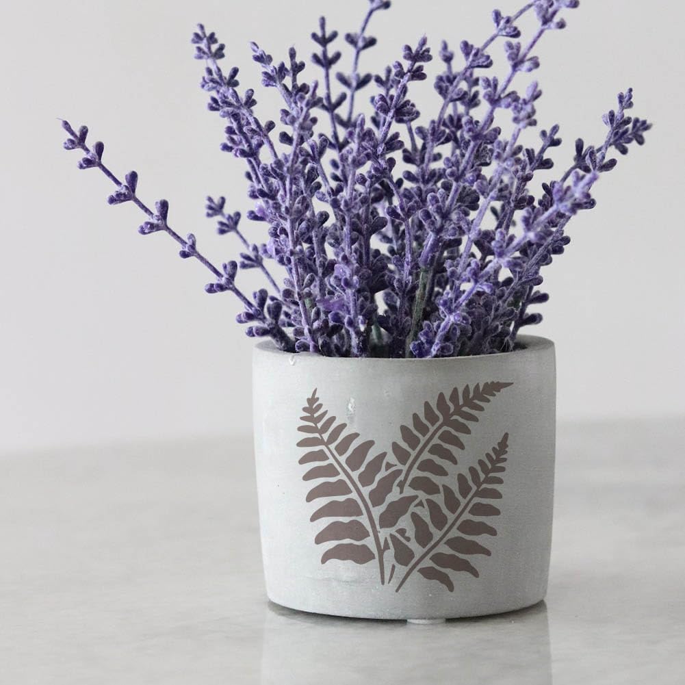 FINGERINSPIRE 9 Pcs Bohemian Plants Painting Stencils with Paintbrush 5.9x5.9 inch Matisse's Foliage and Flowers Stencil Reusable Plants Leaf Stencils for Painting on Wood Wall Door Canvas Home Decor
