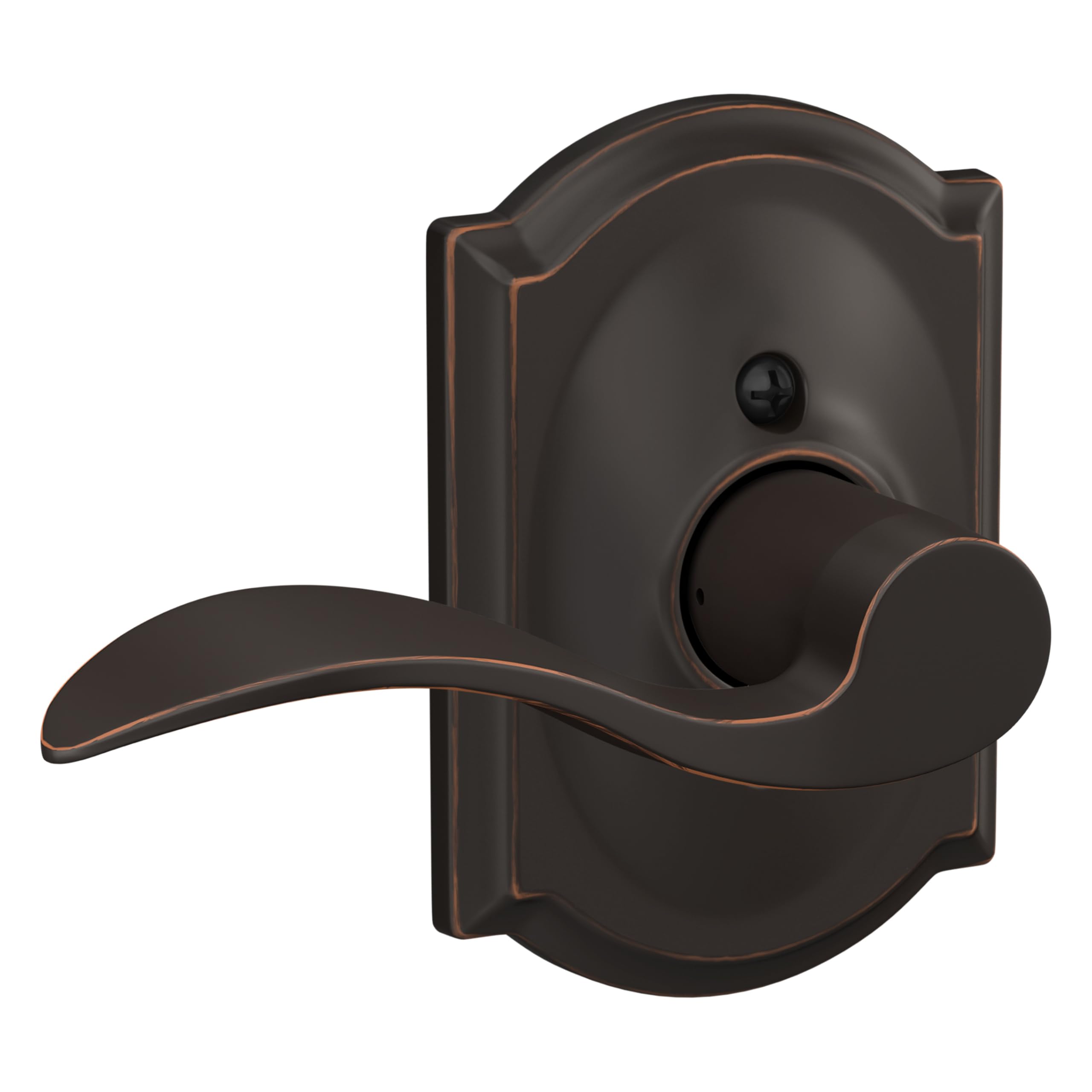 SCHLAGE Accent Non-Turning Dummy Door Handle, Left Handed, Aged Bronze