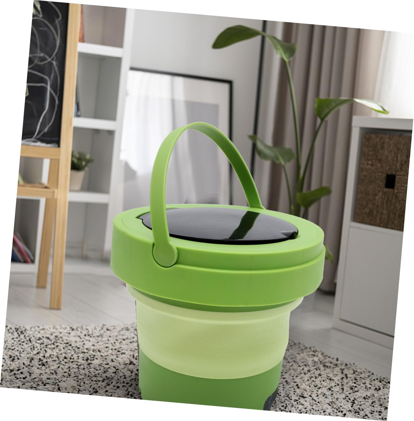 Portable Folding Washing Machine 6l Small Laundry Washer for Camping Trips with US Plug Grass Green Compact Portable Washer for Apartments Dorms