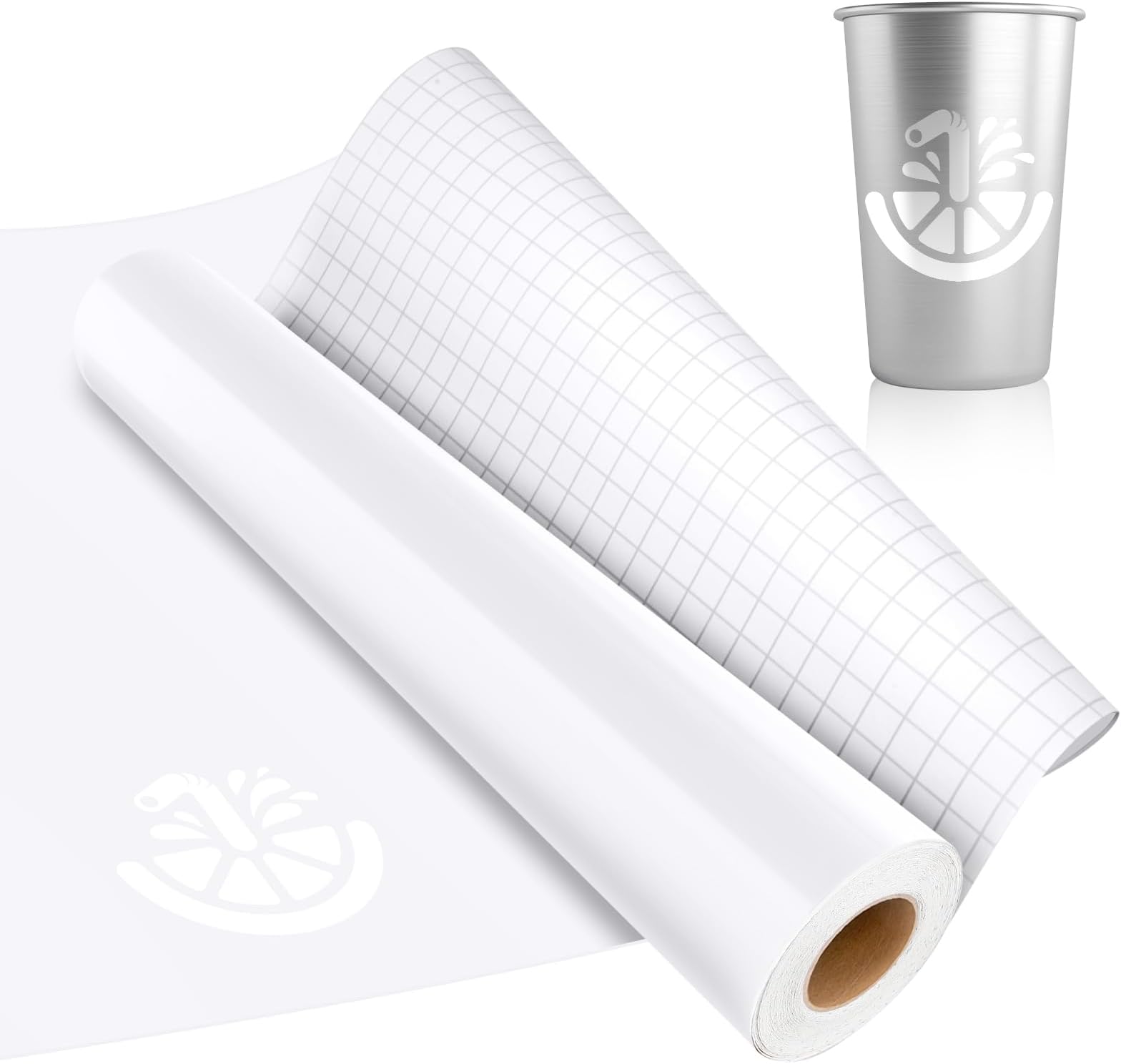 IModeur Glossy White Permanent Vinyl Roll - 30.5 x 305 cm Adhesive Vinyl Roll for Silhouette & Cameo, Mug, Cup, Window & Home Deco
