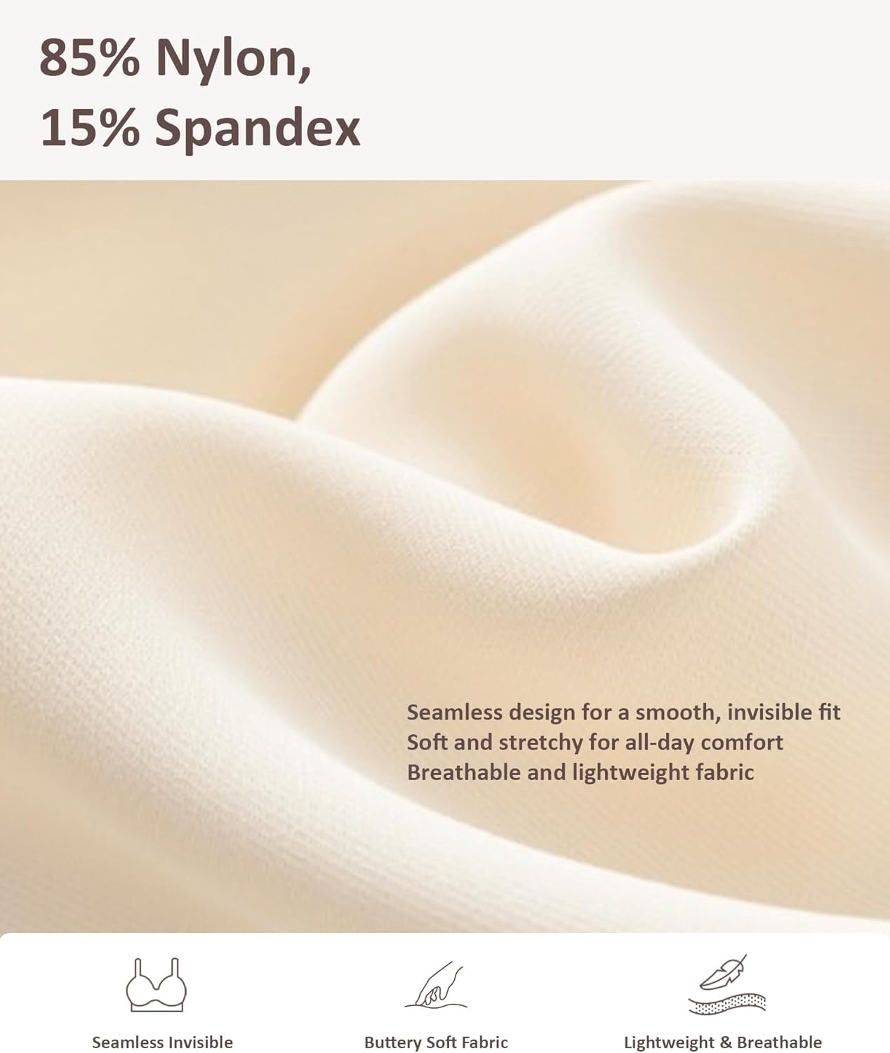 FeelinGirl Bralettes for Women with Support Comfortable Bras No Underwire Seamless Everyday Bras - Image 3