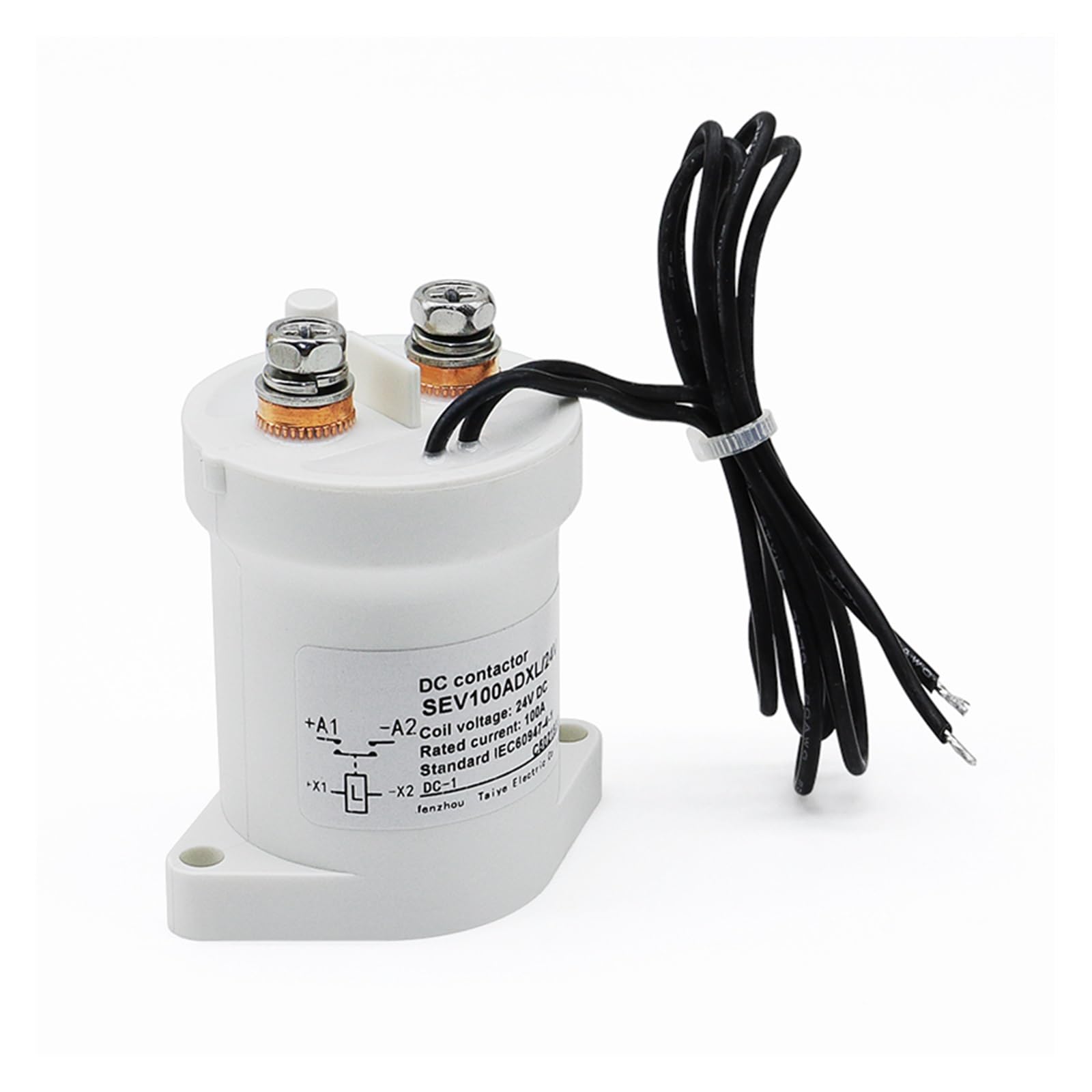 Relé de CC de Alto Voltaje for vehículo, Bobina de 24 V, 12 V, 1 NA, 100 A, SEV100AD