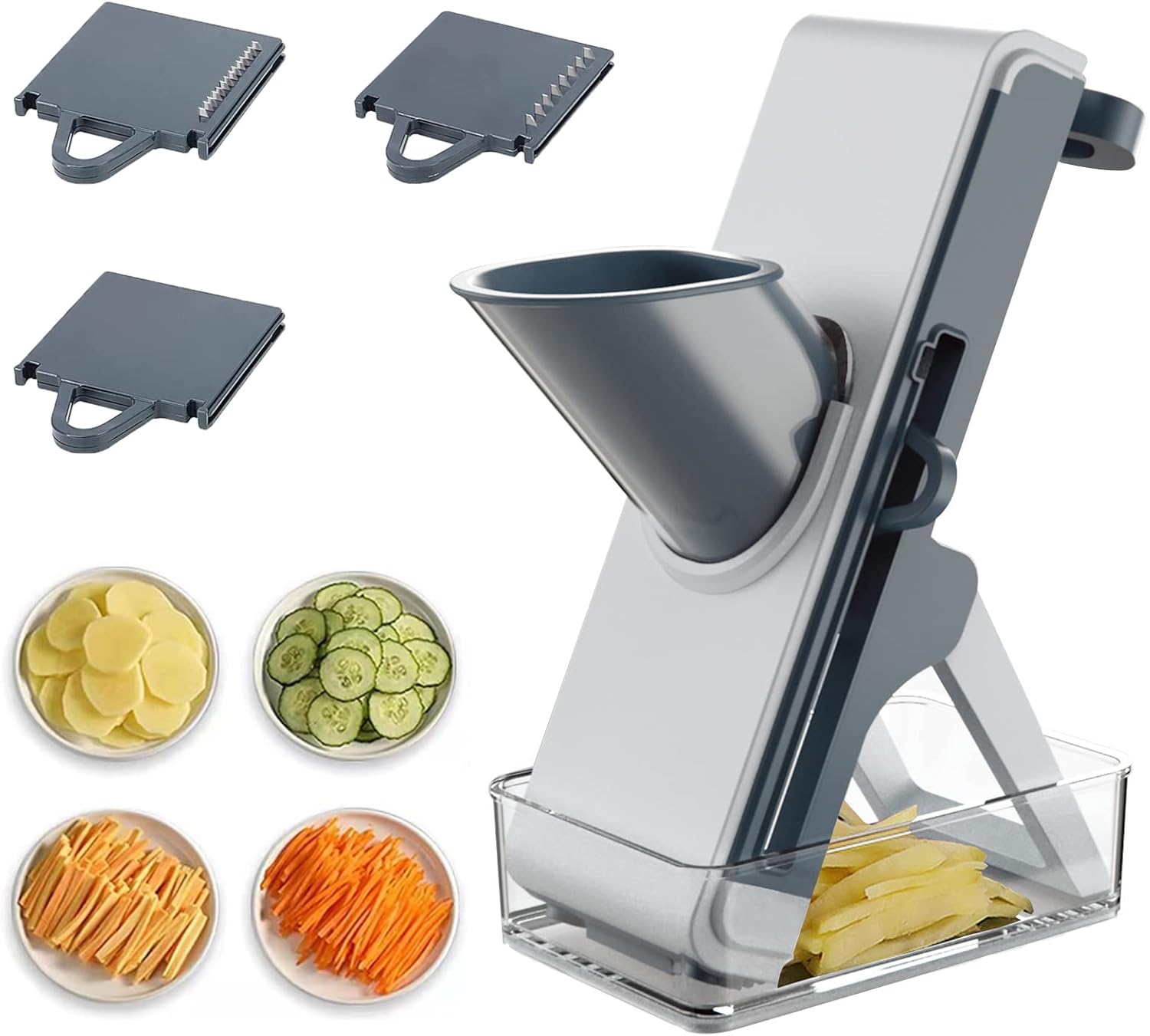 Vegetable Chopper Mandoline Slicer Food Chopper for Kitchen, with 3
