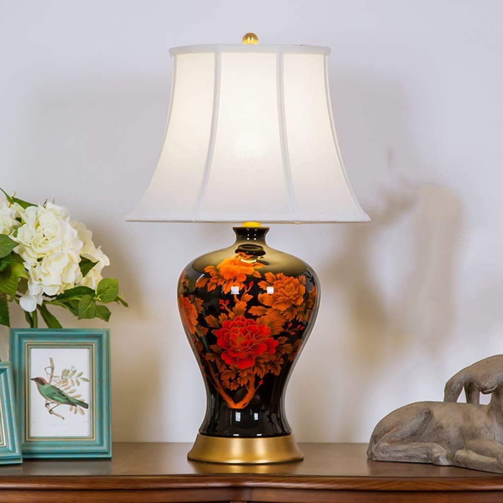 Lampa stołowa Ceramiczna lampa stołowa Moda Śliczna nowoczesna dekoracja Prosta ciepła lampa stołowa do sypialni Lampka nocna