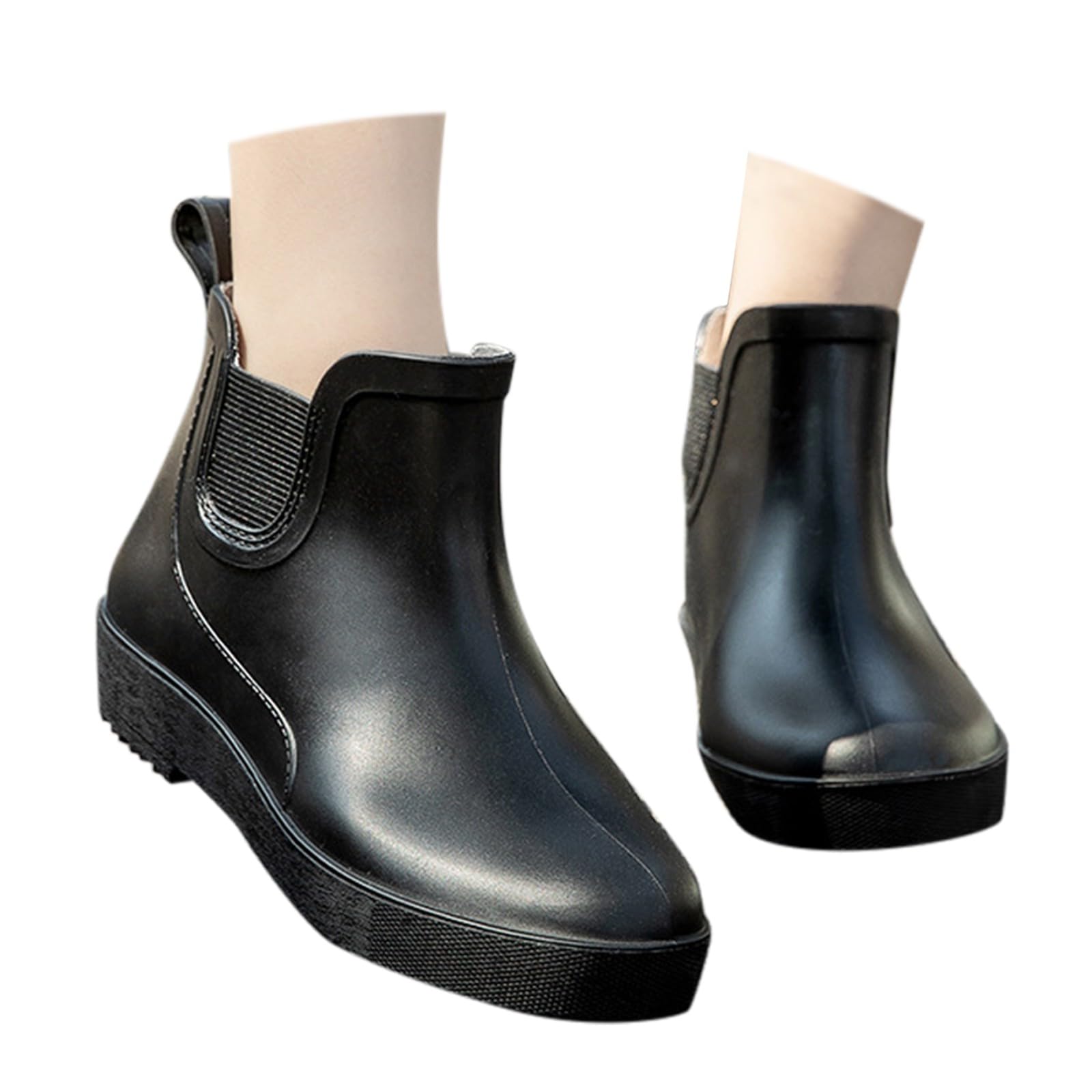 Botas de goma cortas para mujer, botas de lluvia impermeables, botas de goma, botas de lluvia, botas de tobillo, antideslizantes, botas de jardín, botas de lluvia, botas de caña corta, botines