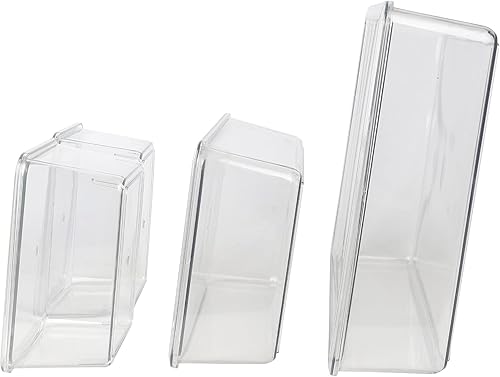 Miniatura 5 de Martha Stewart Brody - Contenedores organizadores de plástico con tapas para oficina en casa, cocina o baño, paquete de 4, 2 pequeños1 mediano, 1