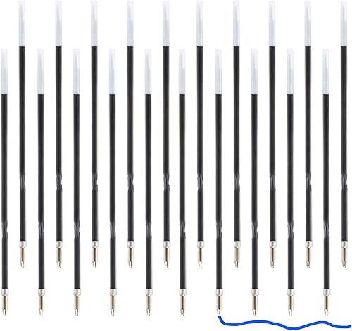 Miniatura 1 de HLPHA 20 recambios de bolígrafo de tinta azul de 0.039 in de punta media suave, repuesto de tinta de gel para bolígrafo retráctil, suministros de