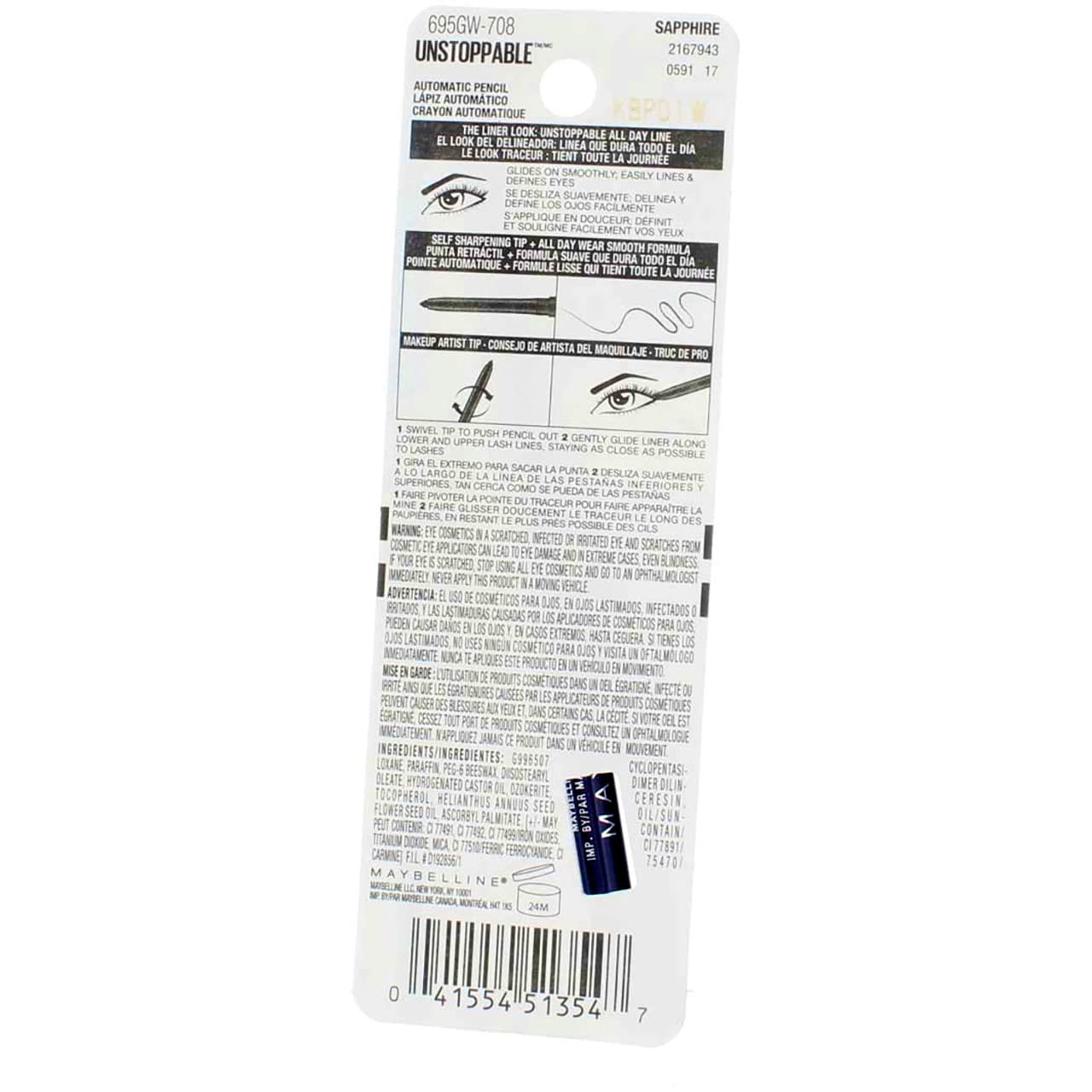 Maybelline Unstoppable Eyeliner Sapphire (confezione da 2)