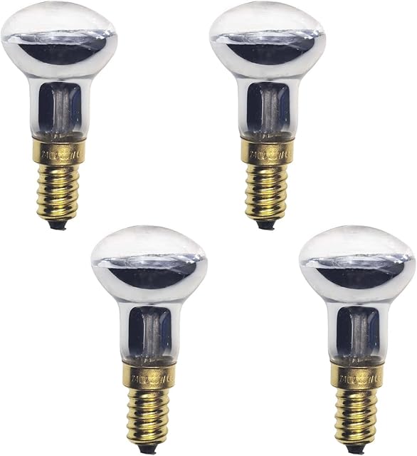 R39 30W Lava Lamp Bulb 230V, R39 E14 SES Small Edison Screw Reflector Spotlight Bulb, E14 Reflector Bulb Dimmable for Lava Lite Lamp, Warm White (4 Pack)