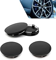 Ferianl 4-Pack 60mm Wheel Center Caps Black - Snap-On ABS Hub Caps 56mm ID for SUV Sedan Truck, Rust-Proof Rim Decor