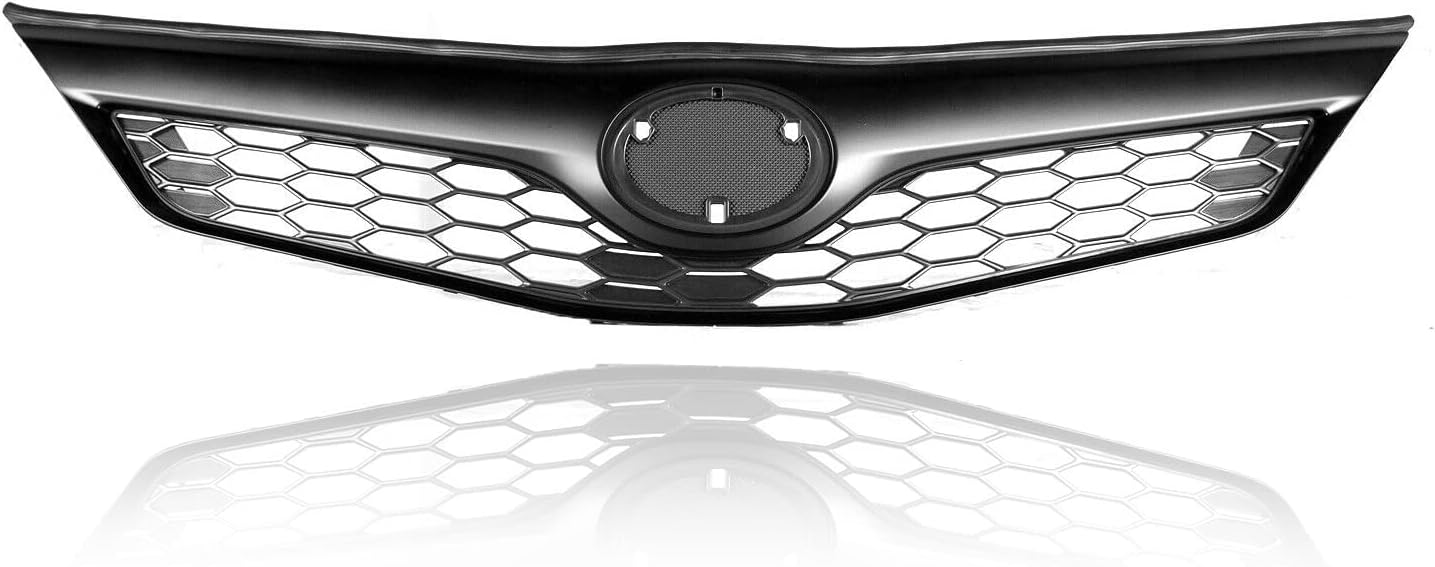 Grille - Cooling Direct Compatible/Replacement for 5310106340C0 12-14 Toyota Camry SE/SE-Sport - Partial Painted Black - With Emblem Provision