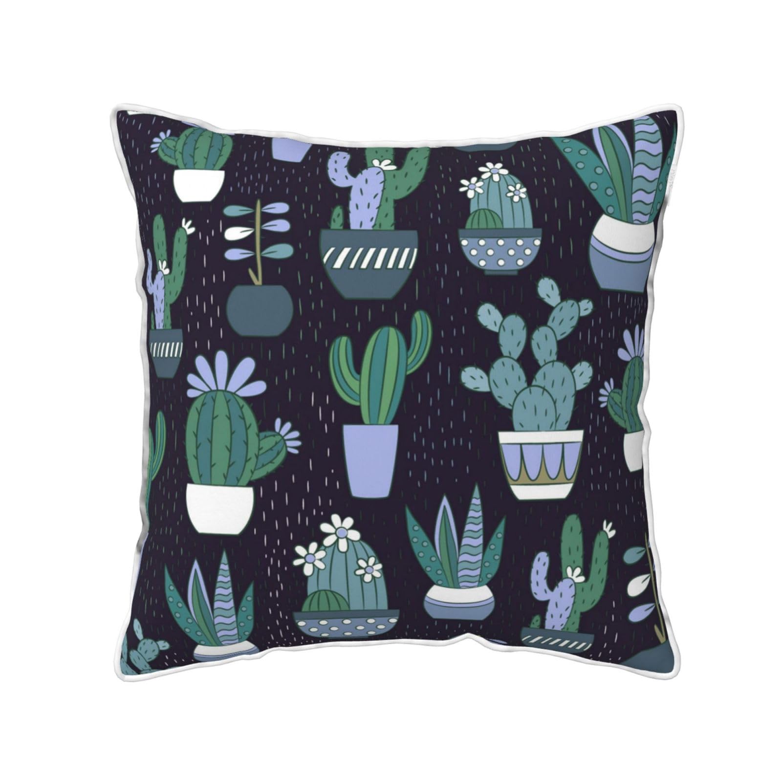 FZGGWYHL Cactus Succulent plant printed Velvet Throw Pillow Cover Pillowcase