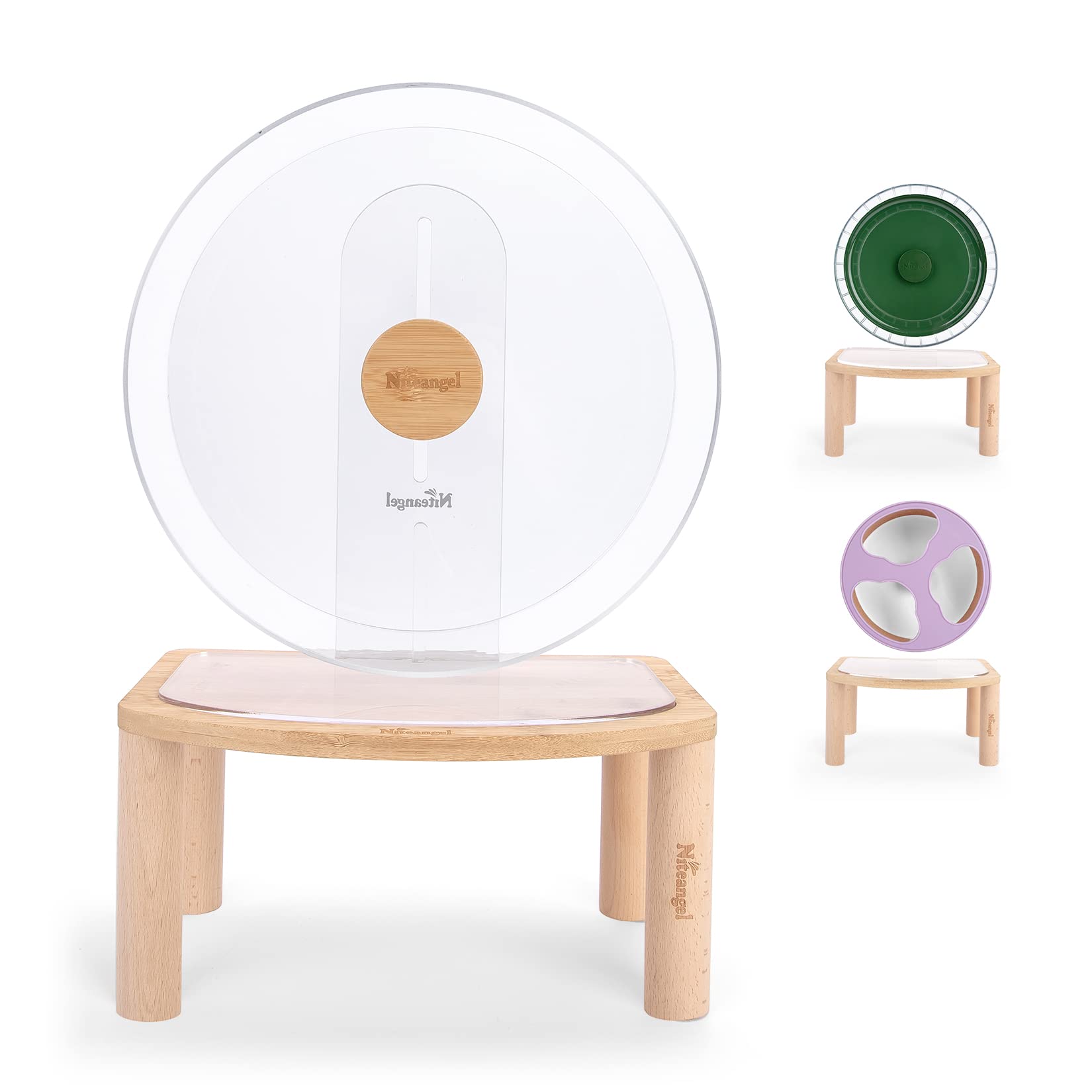 Niteangel Anti-Slide Super-Silent Acrylic Wooden Cloud Series Hamster Wheel Platform - image 8