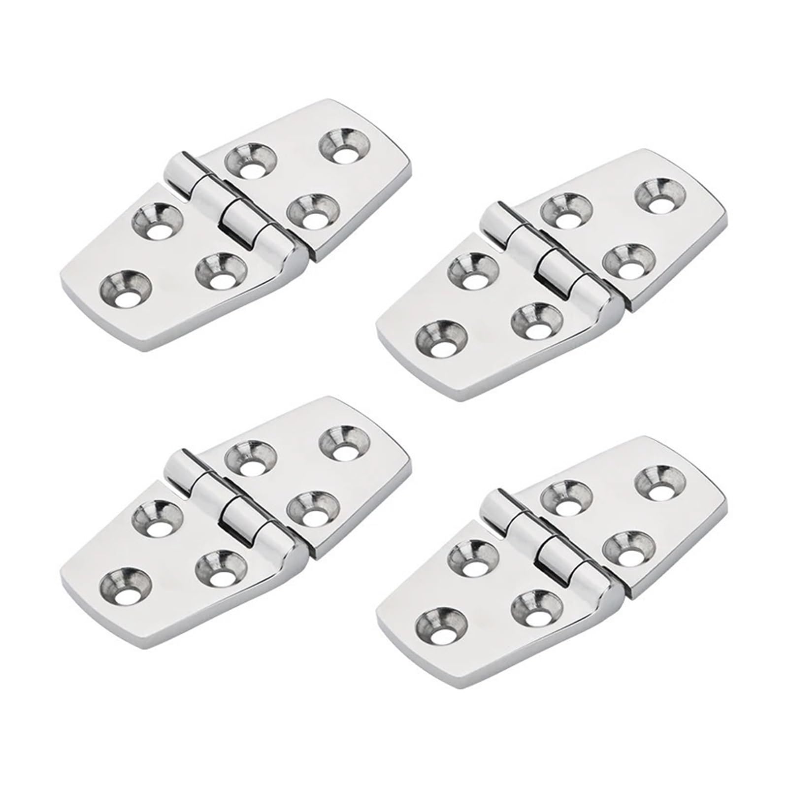 HKVTVCYPYA 4 PCS 76x38mm 316 Stainless Steel Strap Hinge Door for Marine Boat Yacht Rafting Accessories Hardware