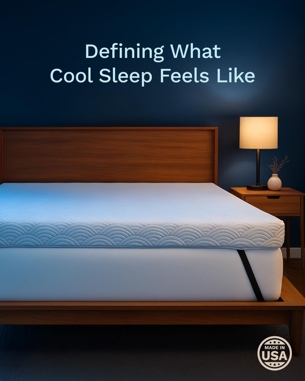 ViscoSoft 4 Inch Active Cooling Memory Foam Mattress Topper Queen - Select Copper-Infused Mattress Pad