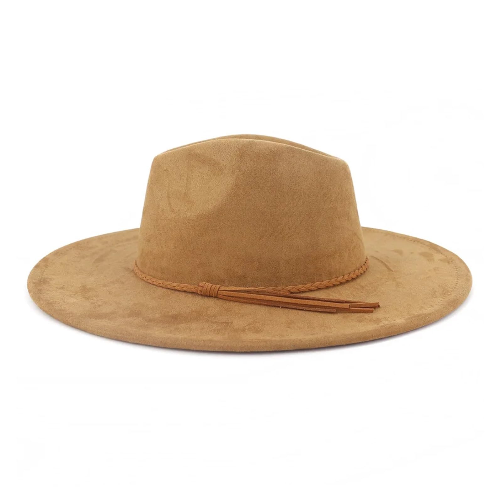 Sombrero Fedora Hombre Sombrero de Copa 9,5 cm de Ancho Sombrero Fedora Hombres Mujeres Otoño Invierno Fieltro Jazz Sombreros clásico
