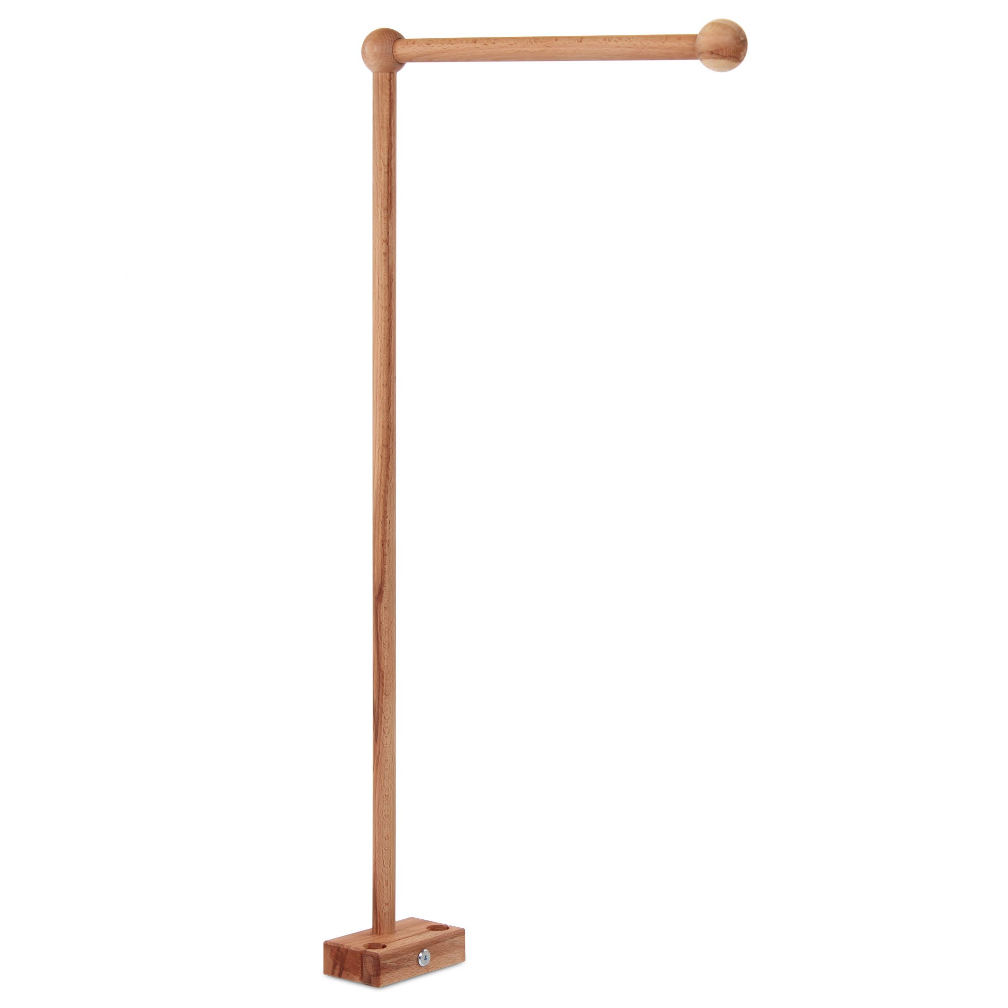 babybay Mobilehalterung passend für alle Modelle mit Rundstäben / stufenlos verstellbar / aus massivem Buchenholz (Kernbuche geölt)