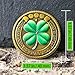 Strugglejewelry Good Luck Coin with Four Leaf Clover & Elephant – Motivational Lucky Charm for Prosperity and Success, Lottery Ticket Scratcher Tool