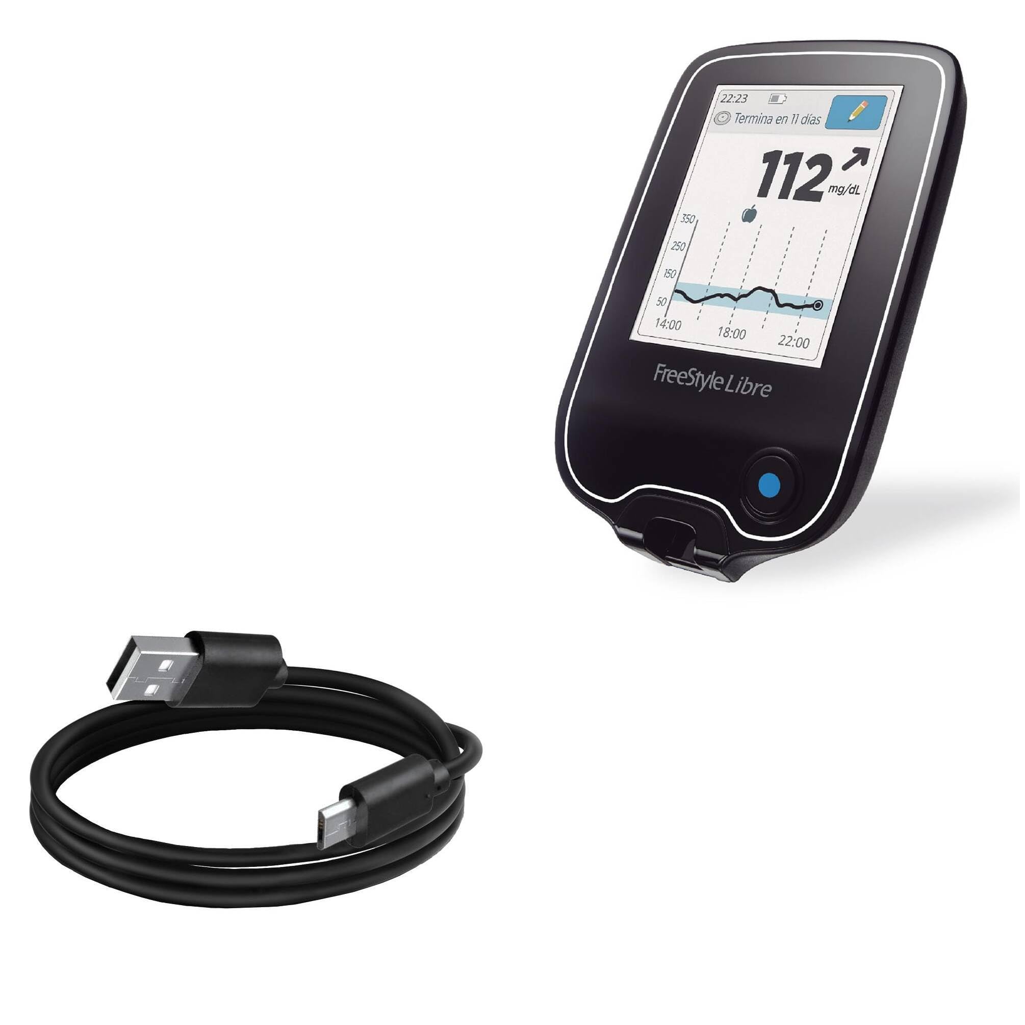 BoxWave Cable Compatible with Freestyle Libre Reader - DirectSync Cable, Durable Charge and Sync