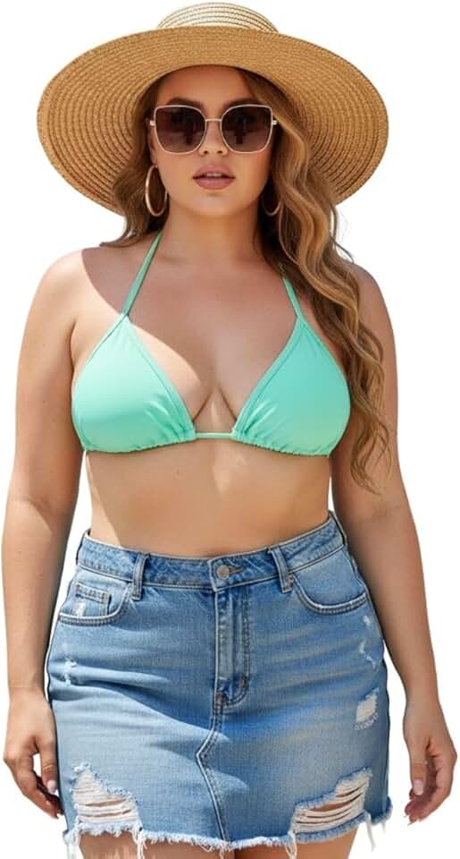 Top de Biquíni Cortininha Plus Size Marquinha Tamanho Grande