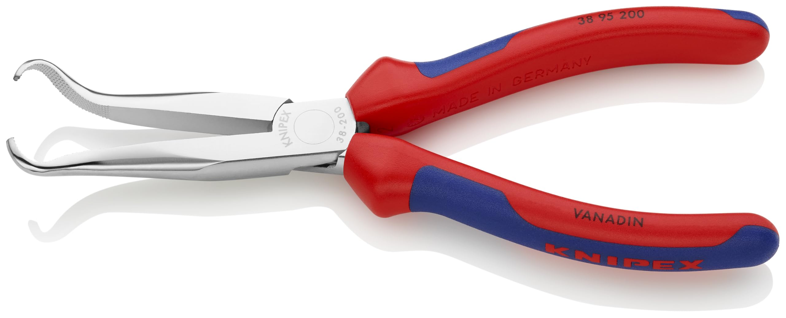 Alicates de punta larga KNIPEX 3895200 sin cortador, con garra de agarre, 8 cm