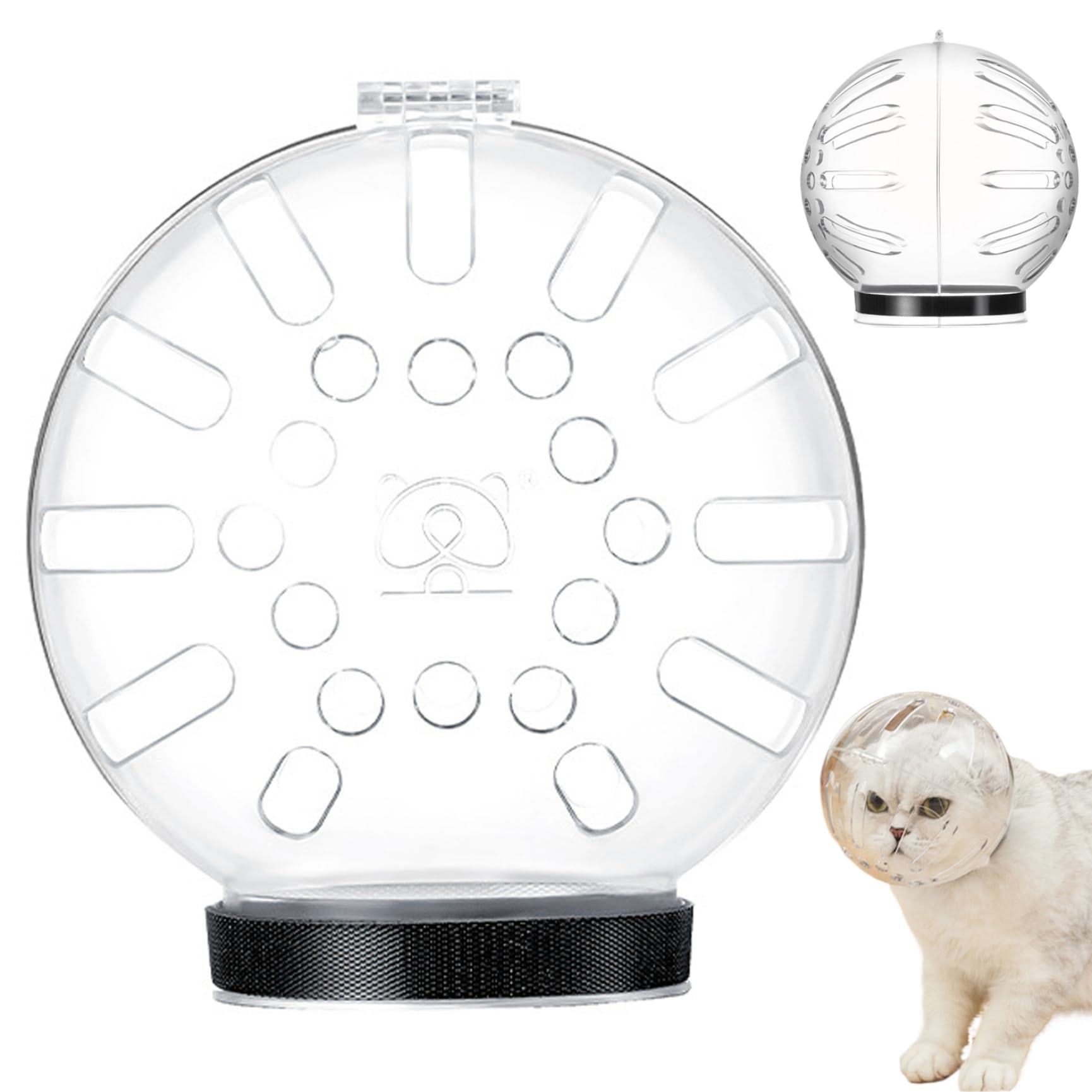 Hocico de burbujas de gato transparente para evitar mordiscos en la peluquería