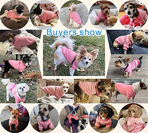Jecikelon Pet Dog Clothes Dog Sweater Soft Thickening Warm Pup Dogs Shirt Winter Puppy Sweater For Dogs (X-Large, Pink) #TOP2