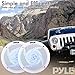 Pyle Marine Speakers - 6.5 Inch 2 Way Waterproof and Weather Resistant Outdoor Audio Stereo Sound System with LED Lights, 240 Watt Power and Low Profile Slim Style - 1 Pair - PLMRS63WL (White)