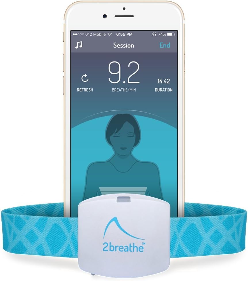2breathe Sleep Inducer - Sleep Sound System. Smart Device and Mobile App to Induce Sleep. Guides You to Slow Breathing with Prolonged Exhalation Using Sounds. Natural Sleep Therapy Machine
