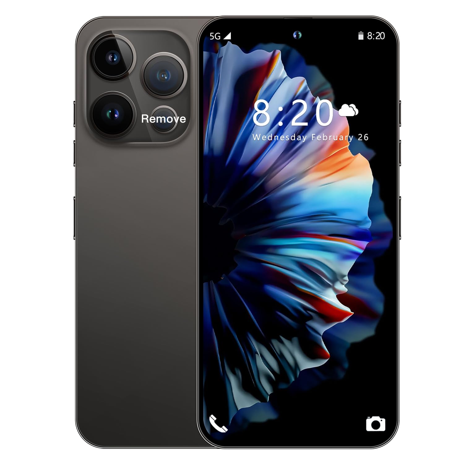 14 ProMA X Unlocked Cell Phone,Smartphone Long Battery Life 6.82" HD Screen Unlocked Phones, 6+256GB Android 13.0 with 128G Memory Card, Dual SIM/Fingerprint Lock/Face ID/GPS (Black)