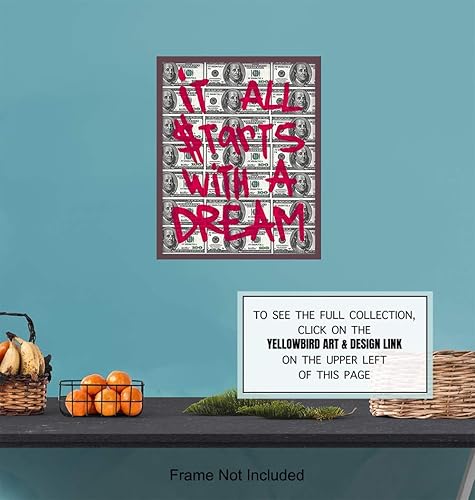 Miniatura 6 de Arte de pared de oficina, decoración del hogar, póster motivacional de 8 x 10 pulgadas en graffiti, arte callejero, estilo mural, decoraciones