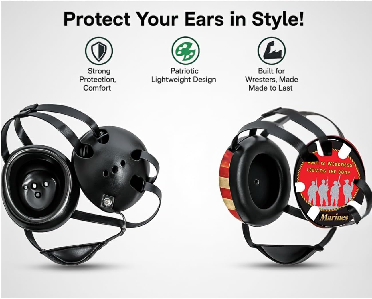 Wrestling Headgear with Ear Protection & Chin Cup Adjustable Lightweight Head Guard for Competition & Practice – Durable Protective Wrestling Ear Guard for Youth & Adult Athletes