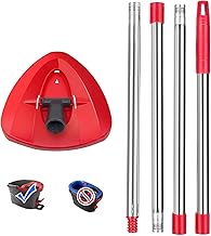 Tête de Balai rotative Rouge avec poignée pour Balai à Franges Viledar Turbo Spin 2 en 1, Disque de Rechange Triangulaire pour Balai à Franges Turbo Smart/EasyWring&Cleaning – Accessoires pour Balai