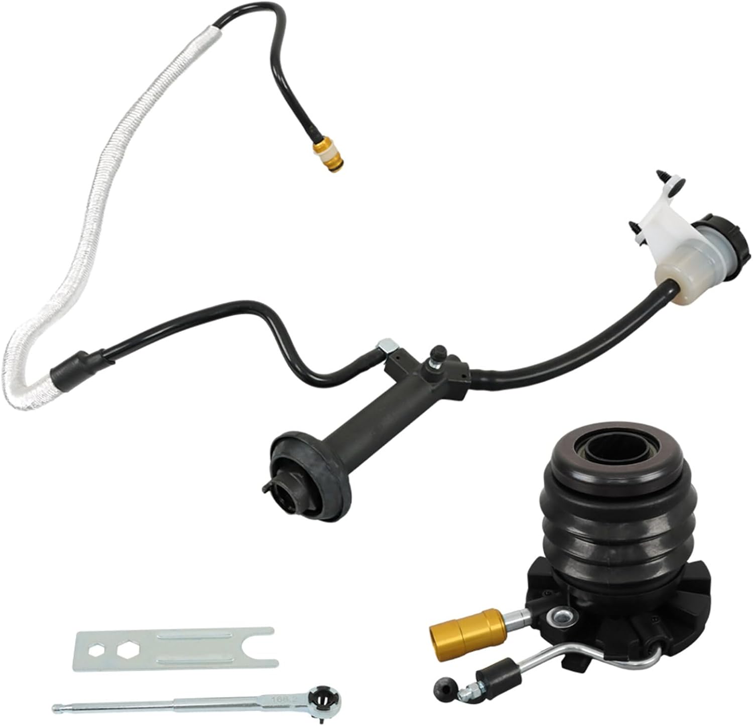 Hydraulic Clutch Master and Slave Cylinder Assembly Replacement for 1997-2003 F150 1997-1999 F250 2004 HERITAGE CC649043 2L3Z7A543AA