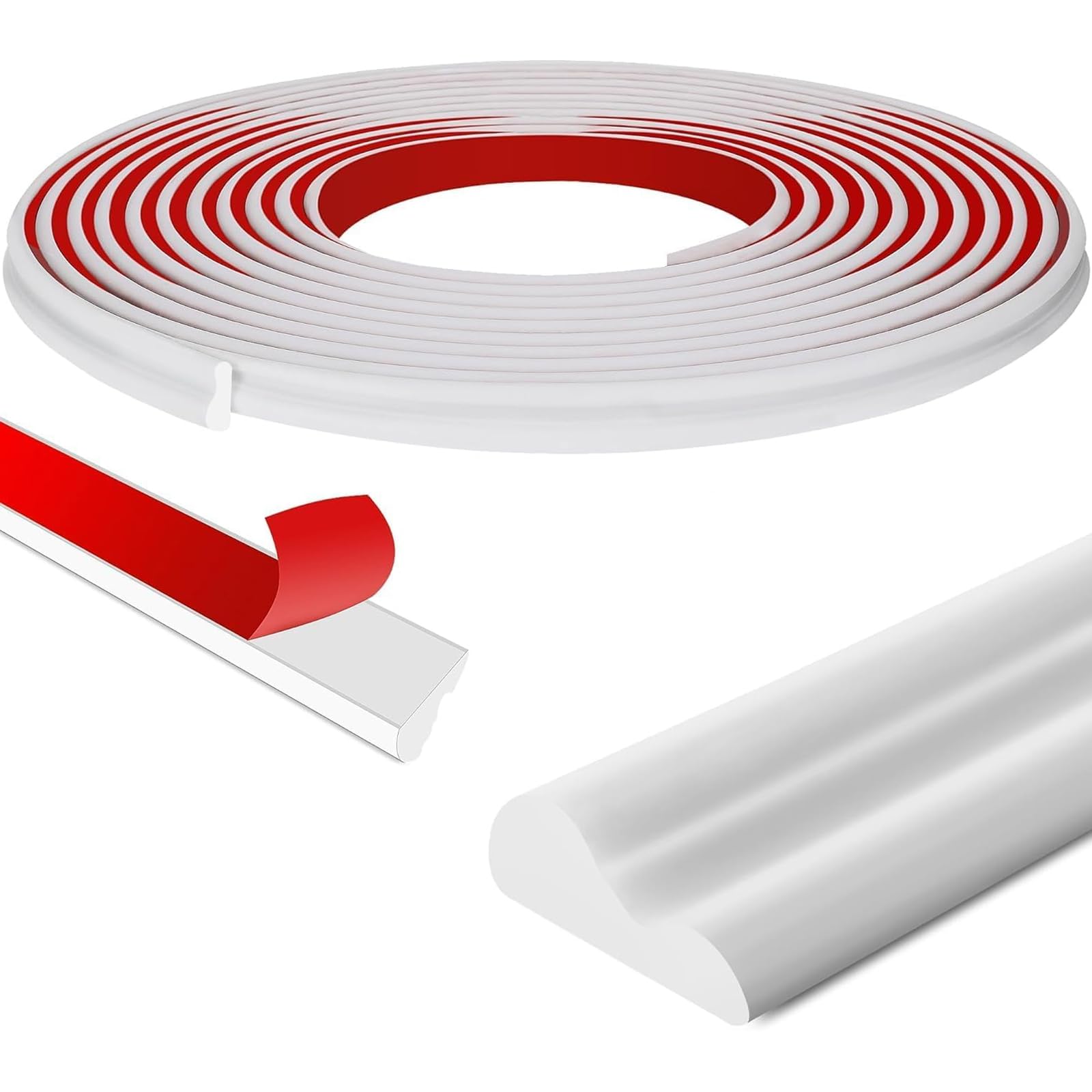 9.84ft Peel and Stick Wall Moulding Panels - Self-Adhesive Wall Panelling Kits & Moulding Trim for Mirror Frames, Chair Rails, Home Decorations & Wall Protection (3m × 27mm)