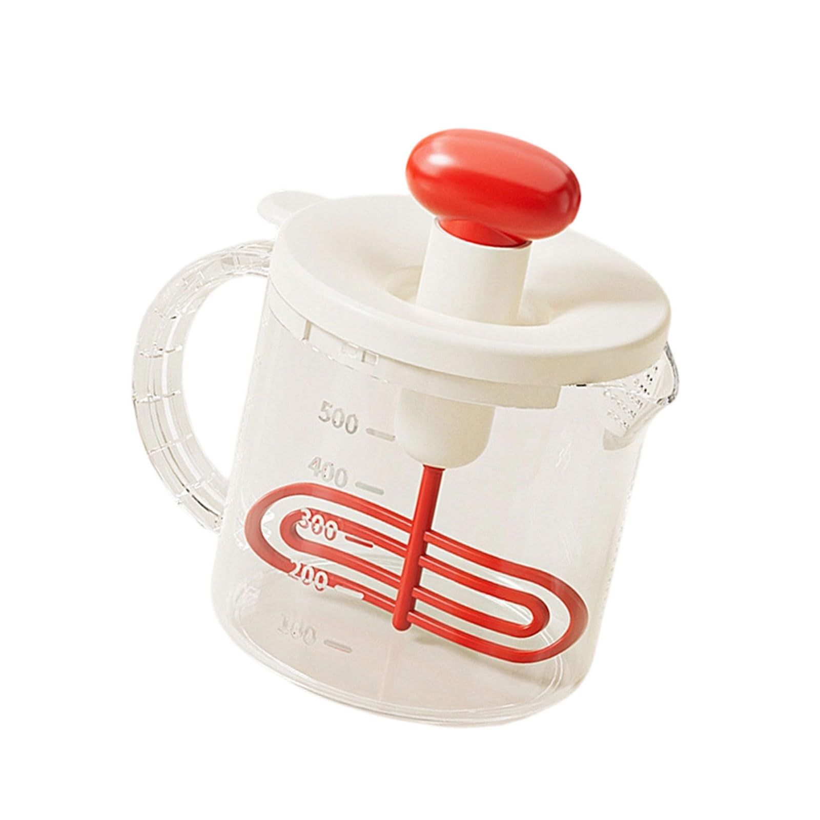 Piceioep ABS Hand Operated Stir Cup with Detachable Filter for Smooth Mixing Juices Eggs Filter Meshes for Easy and Quick Food Preparation