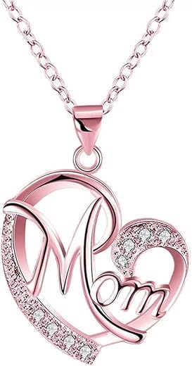Mahi Rose Gold Plated Dual Heart Pendant with chain for...