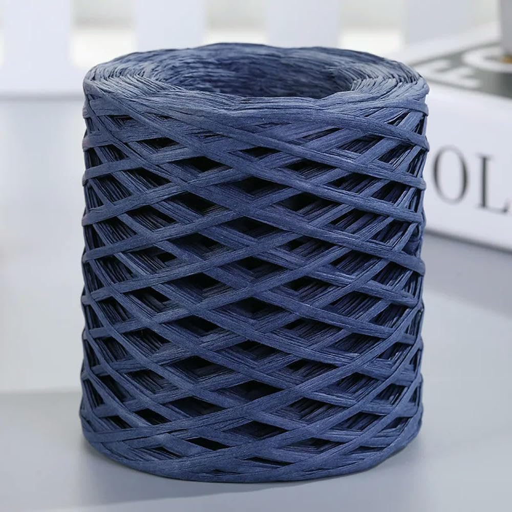 VIXDA Raffia Yarn Paper Rope 200m Rafia for Knitting Hand-knitted DIY Baking Packaging Twine Party Craft Crochet Thread