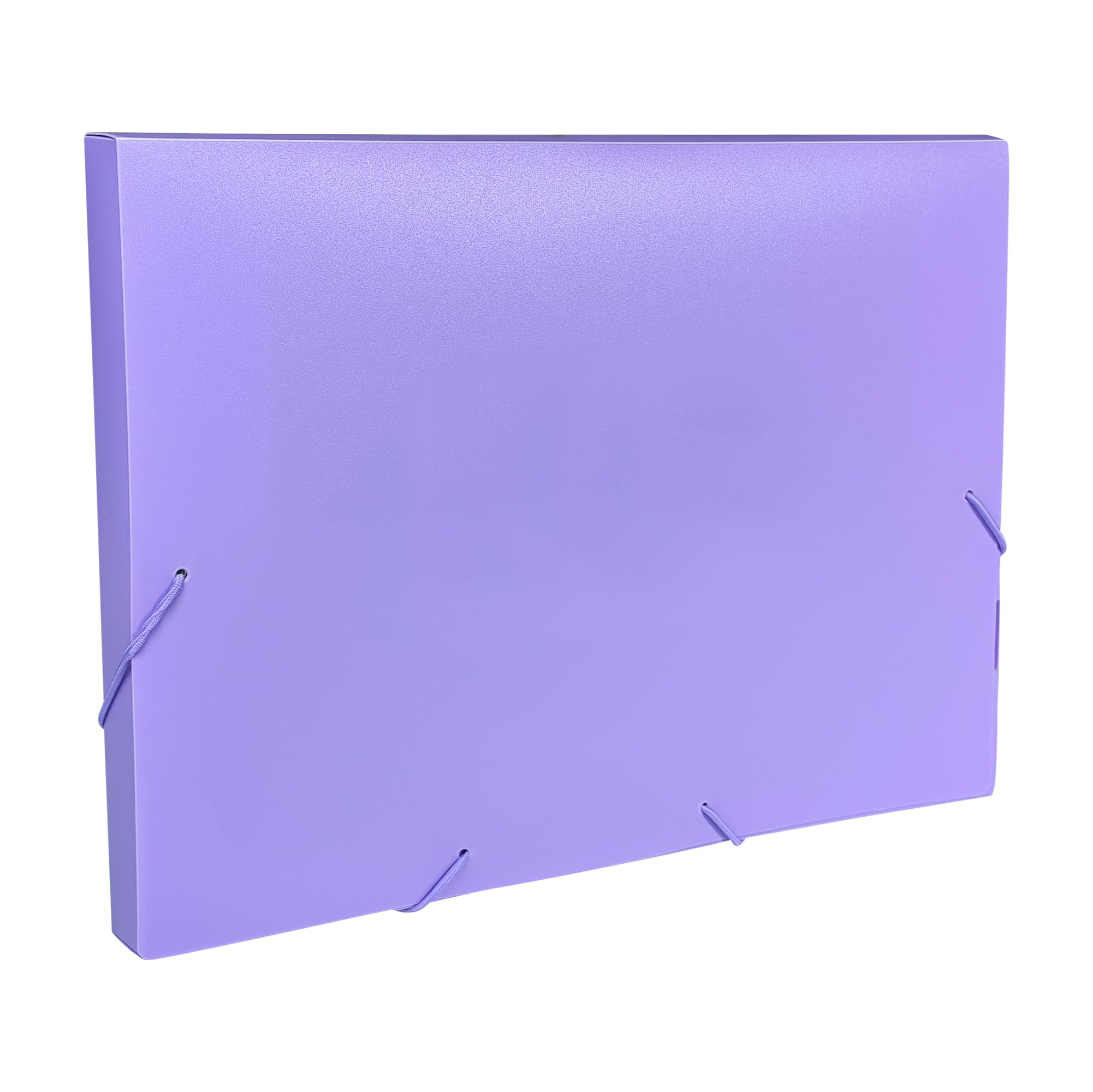 Pack of 5 Pastel Purple A4 Elastic Closure Box Files