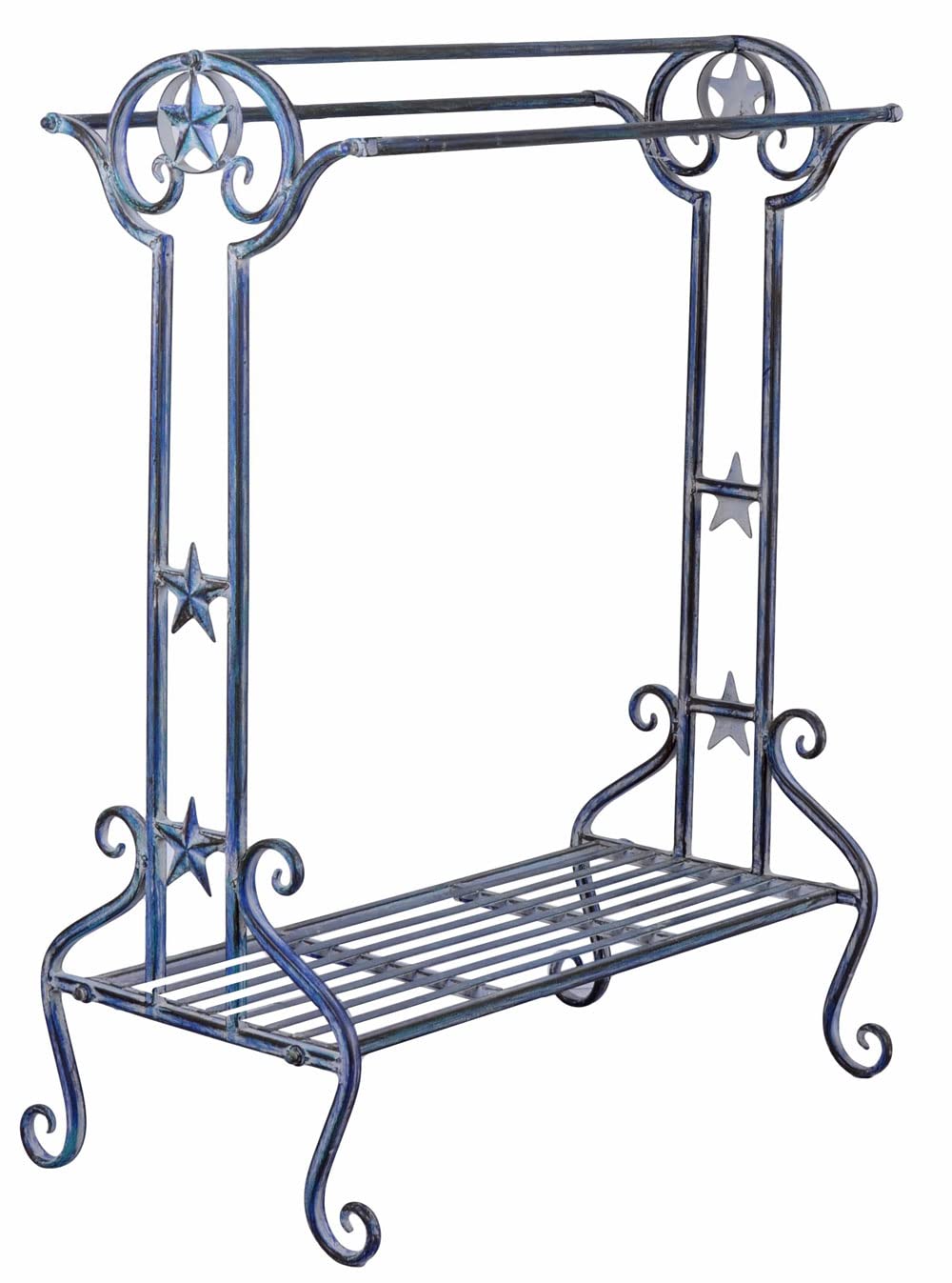 PALAZZO INT Towel Holder - White Iron Freestanding Shabby Chic Towel Rail