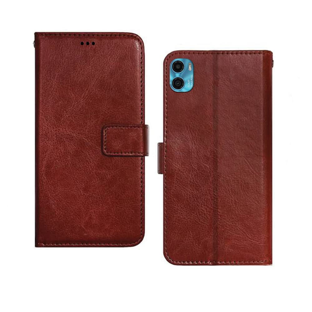 Inktree Moto E32 Flip Case | with Card Pockets | Wallet Stand |Complete Protection Flip Cover for Moto E32 - Brown (B0BJ9KX368) Amazon Price History, Amazon Price Tracker