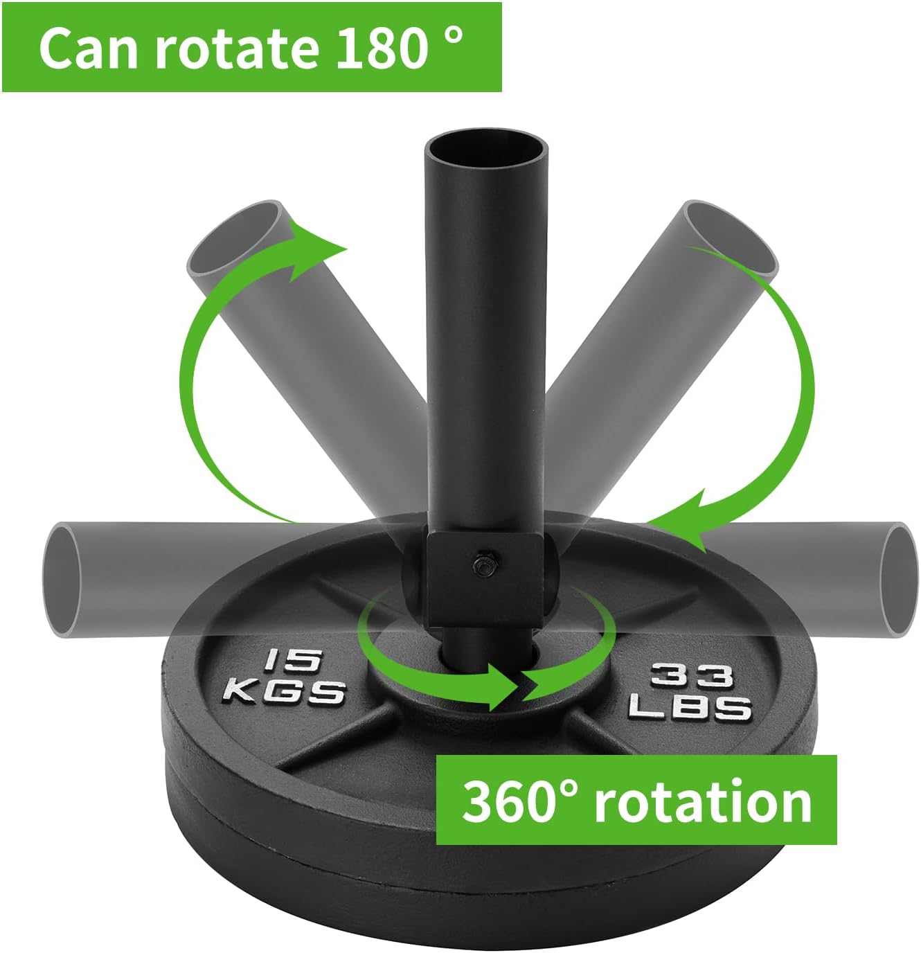 Dual Head and Single Head Landmine Base, 360° Rotating,2 inch - Landmine Base Gym Equipment - T Bar Row Landmine Attachment For Barbell - Home or Small Spaces - T Bar Row Platform for Deadlift Squat Tricep Exercises
